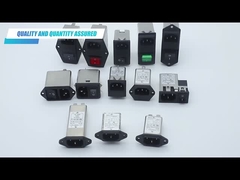 250V, φίλτρο εισόδων δύναμης υποδοχών κολπίσκων IEC ενιαίας φάσης 10A, μακριά οικονομικά ενεργή ζωή φίλτρων της EMI ηλεκτροφόρων καλωδίων