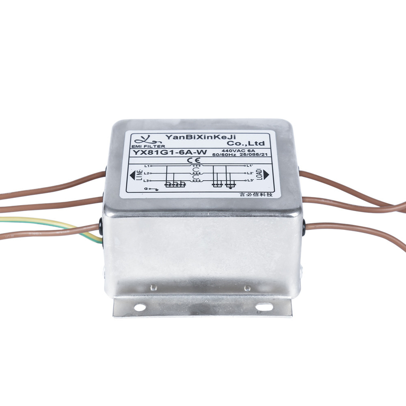 1A~10A 3 φάσεων φίλτρο EMI EMC φίλτρο γραμμής ηλεκτρικής ενέργειας για συστήματα κινητήρα