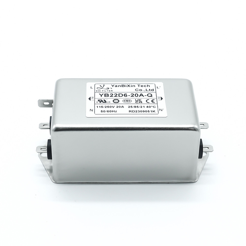 YB22D6 20amp 220V Μονοφασικό φίλτρο γρήγορο στο τερματικό φίλτρο EMI για εξοπλισμό λέιζερ