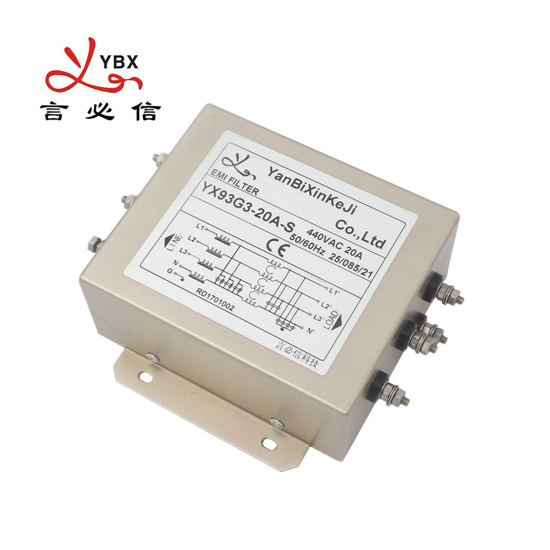 YX93G3 20A 3 φάσεων φίλτρα EMI φίλτρο ισχύος EMI για VFD