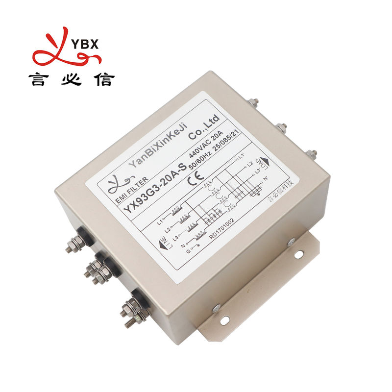 YX93G3 20A 3 φάσεων φίλτρα EMI φίλτρο ισχύος EMI για VFD