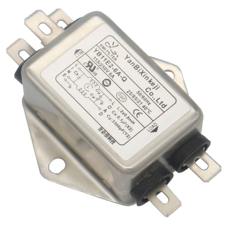 Yanbixin πωλήσεις μικρού μεγέθους EMI EMC φίλτρο 115V 250V Single Phase φίλτρο για εξοπλισμό μέτρησης